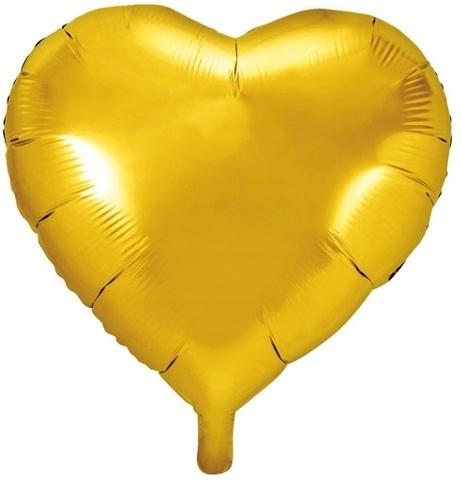 Super Merchant Folieballon Hart, Goud, 45cm, 1 Stuk