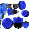 Drill Brush Attachment Set Electric Drill Brush Cleaning Hexagonal Shaft 5 Piece Set Blue Drill Brush Cleaning Multipurpose Cleaning Brush Set for