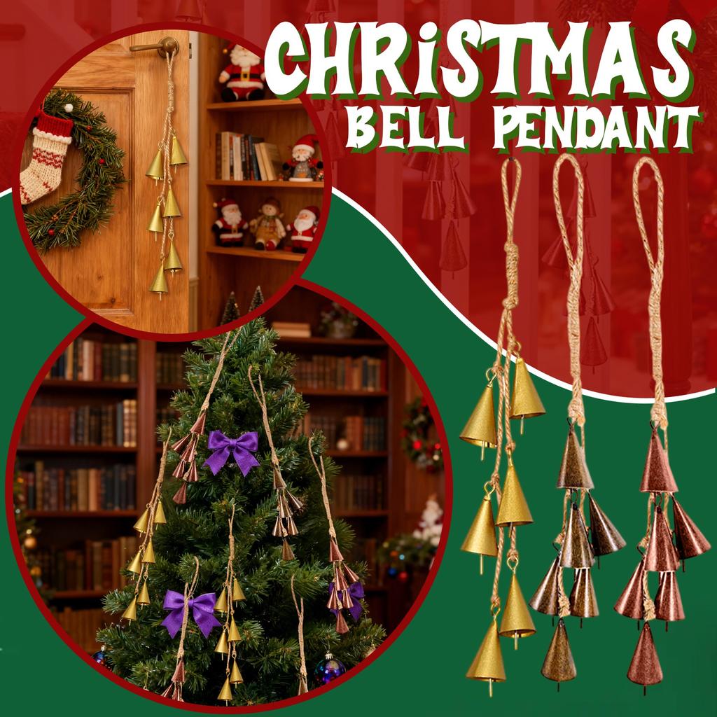 Christmas Bells, Witch Bells, Hemp Rope Bell Decorations, Christmas Tree Bell Ornaments, Christmas Bells, Vintage Gold Bells