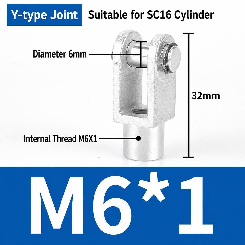 1Pcs M6 M8 M12 M16 M20 Threaded Pneumatic Cylinder Clevis for Cylinder Rod Connecting