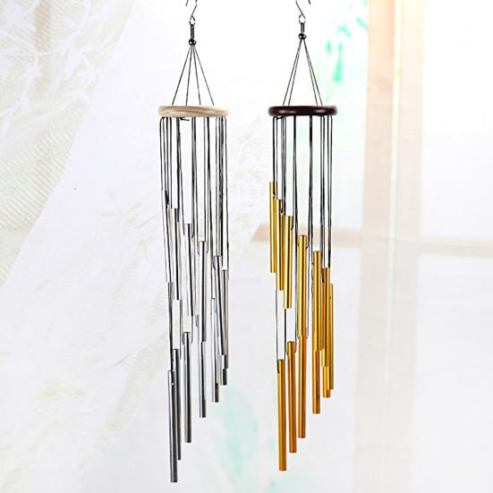 Solid Wood Retro Garden Courtyard Wind Chime Bell Outdoor Hallway Car Ornament