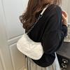 Bag Women's 2025 New Trendy Versatile Premium Spring Ins Niche Texture Black Shoulder Crossbody Underarm Bag