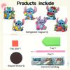 6Pcs Gluttonous Series Diamond Art Fridge Magnet Diamond Painting Refrigerator Magnet DIY Fridge Stickers for Fridge Whiteboards