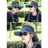 Summer Men Camping Big Brim Sun Protection Fisherman Hat Outdoor Riding Mountaineering Fish Hat Hiking Breathable Hat
