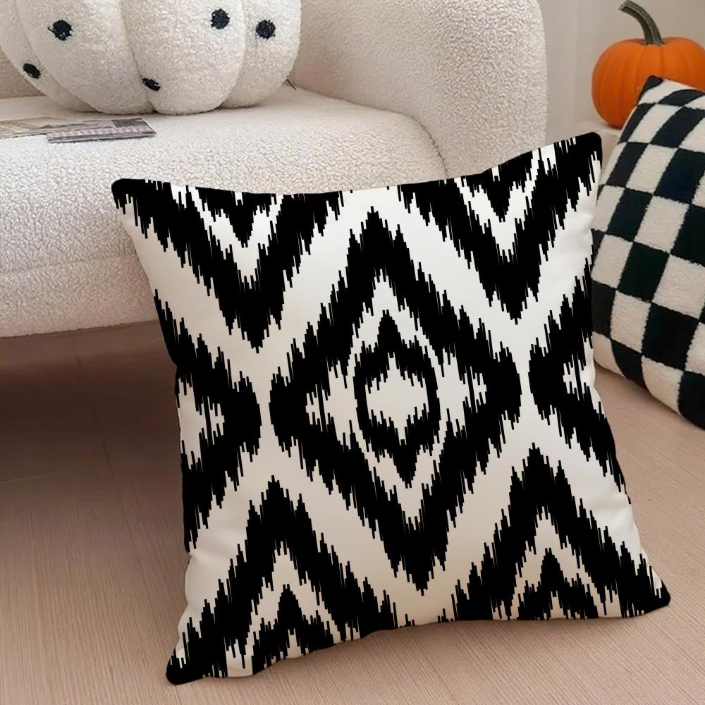 Russianstyle pattern Cushion Cover Throw Pillow Cover Hidden Button Durable Polyester Chair Cushion