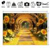 2D Sunflower Tunnel Backdrop with Golden Path Background Cloth