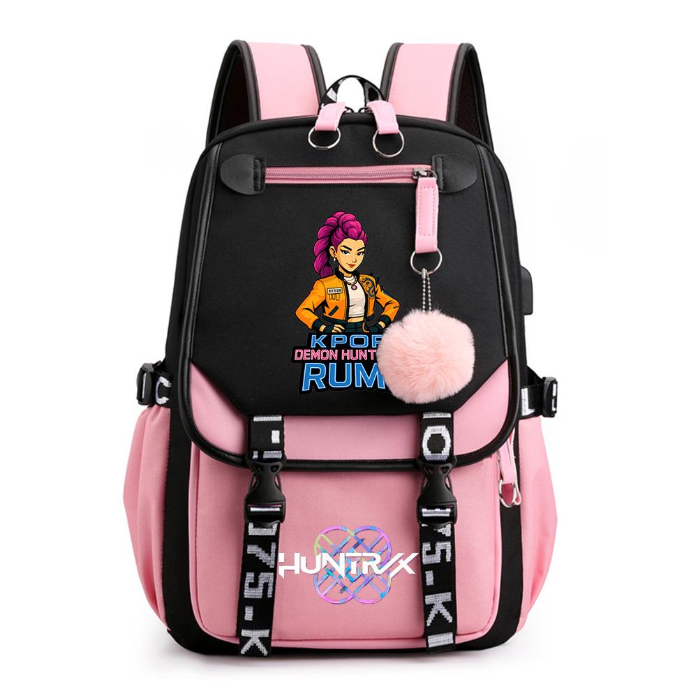 Anime Cartoon K-Pop Printed Backpack Schoolbag for Teenager Student Girl Boy Bookbag Large Capacity Waterproof Travel Bag Kid Gift Rucksak