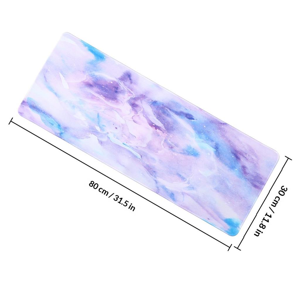 Marble Mouse Pad 80x30x0.2cm Anti Slip Cloth Surface Professional Large Size for Long Hours Use Ideal for Gamers
