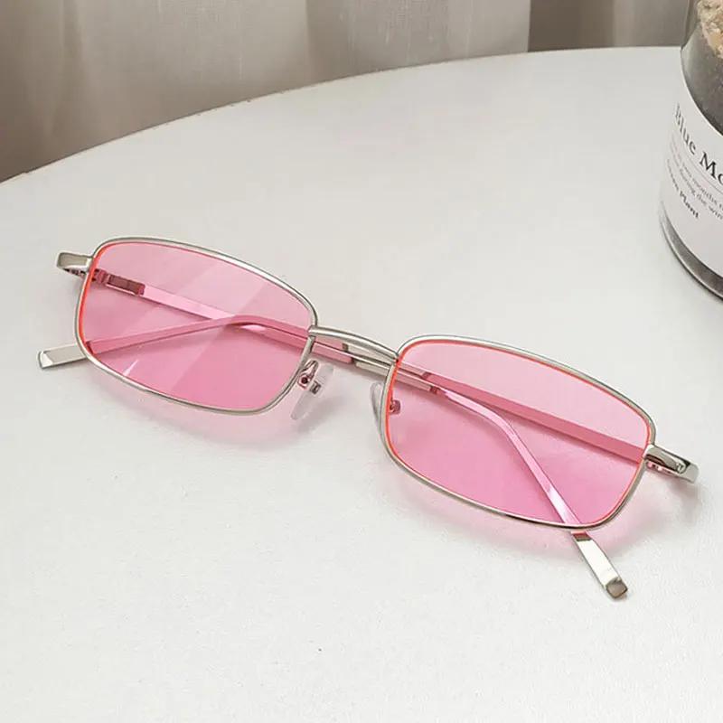 Fashion Small Rectangle Sunglasses Men Women Vintage Square Driving Sun Glasses Luxury Brand Metal Frame Eyewear