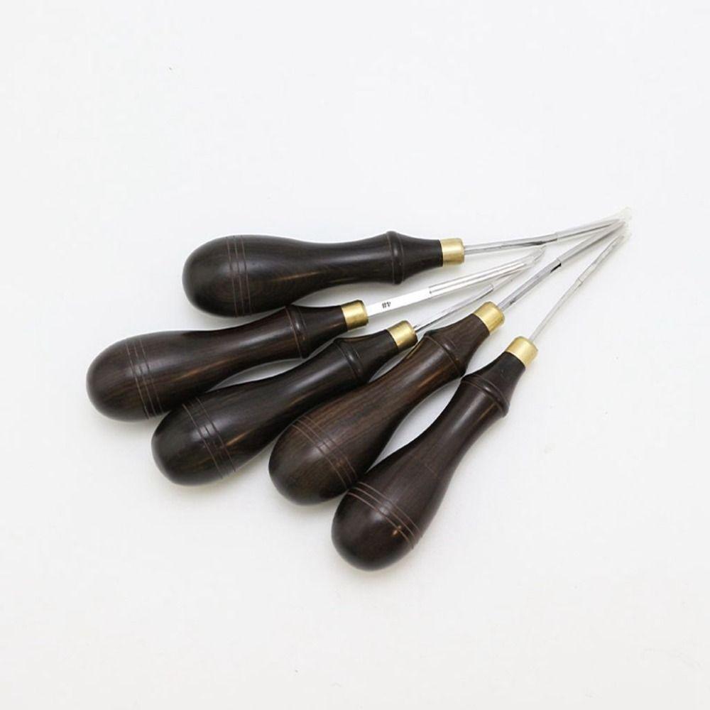 Professional Leather Edge Bevelers Wooden Handle Leather Edge Beveler DIY Leather Craft