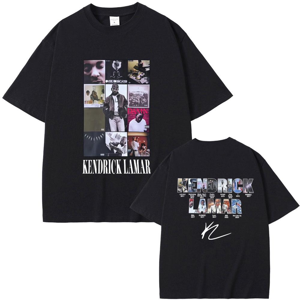 Hot Rapper Kendrick Lamar Album Cover Graphic T-shirt Summer Men Hip Hop Retro Oversized Streetwear Male Fashion Trend T Shirts