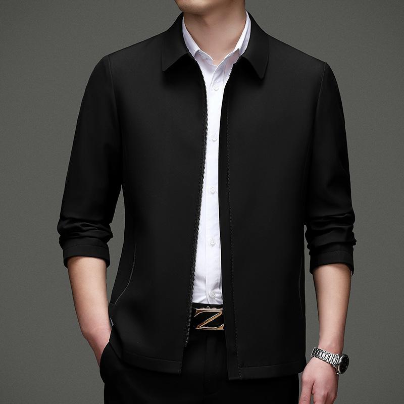 Men's Lapel Jacket Business Casual Jacket Middle-aged Fit Dad Outfit