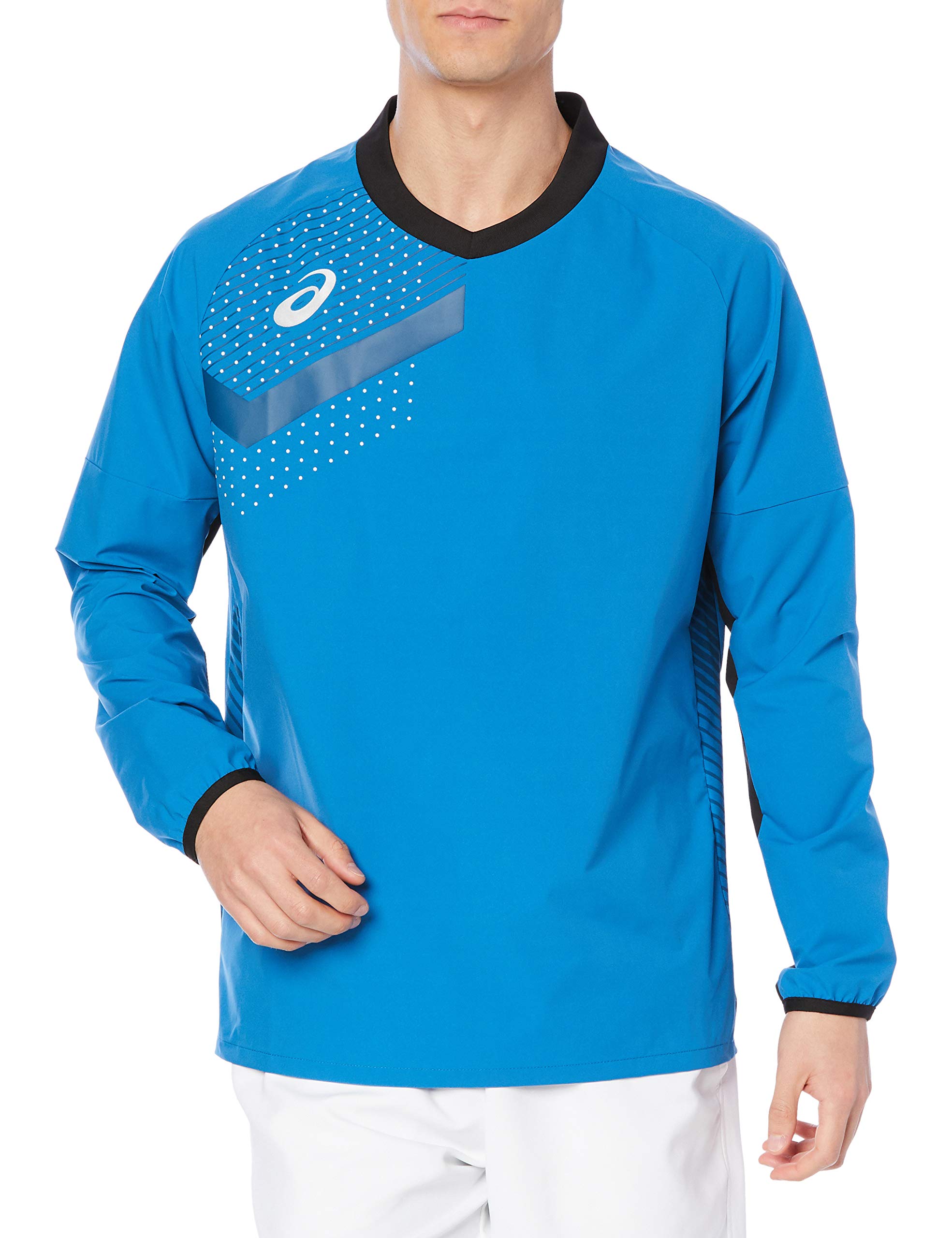 

Soccer Wear Cross Top 2101A125 Ribbon Blue Japan L to Japanese size [Asics] Men s (equivalent L)