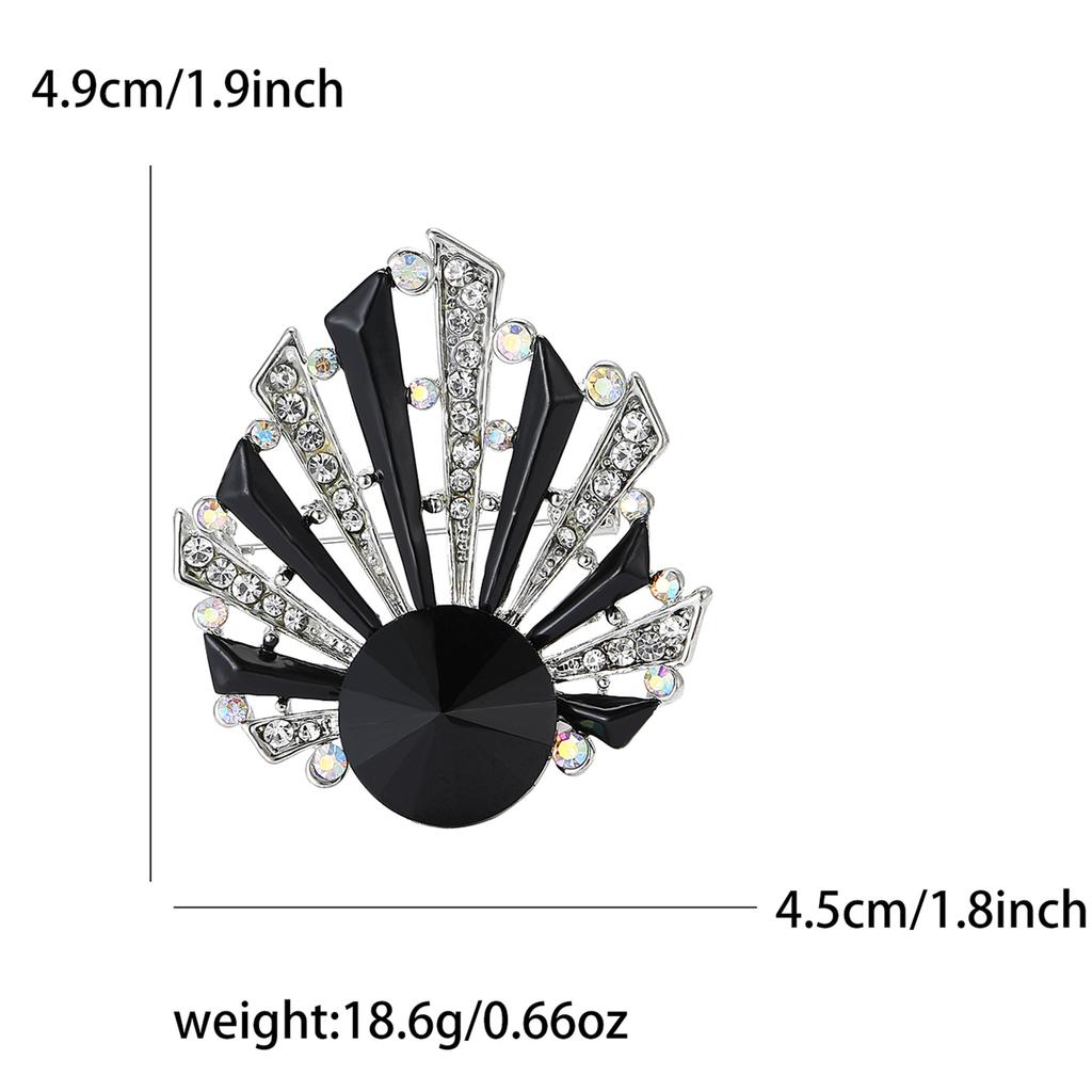 Creative Alloy Rhinestone Shell Modeling Brooch Cartoon Marine Life Men'S And Women'S Clothing Brooch Ornament Pin