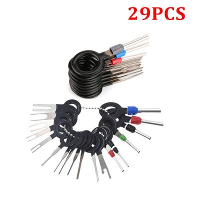 29 Pcs Motorbike Wiring Connector Pin Extractor Puller Terminal Removal Tool Kit