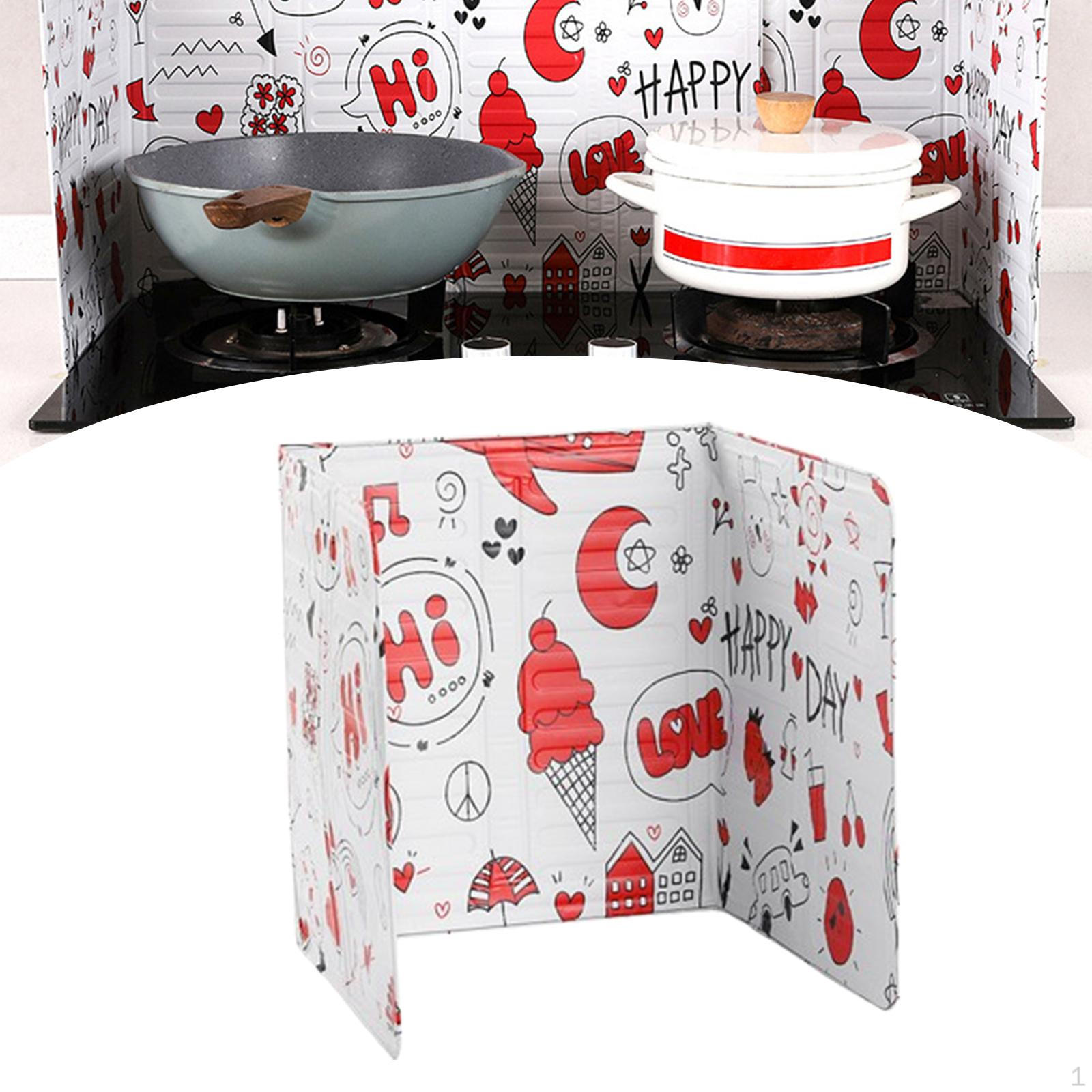 

Защита от брызг масла Экран от брызг масла для сковороды Кулинария Домашний ресторан красный