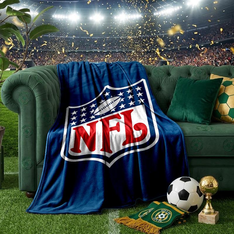 NFL Team Collection Blanket Lightweight Flannel Bedding Blanket Perfect for Travel, Camping, Living Rooms, Offices, Sofas, Fan Christmas gift