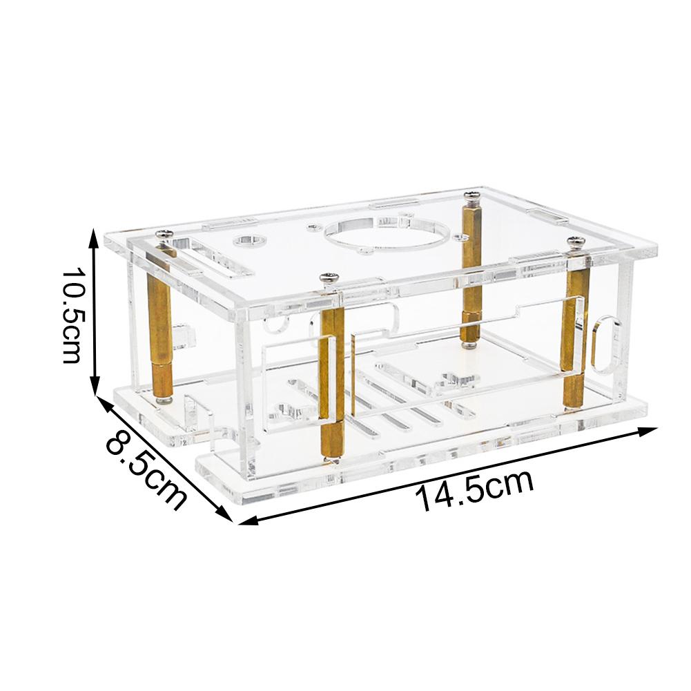 For Orange Pi RV2 Acrylic Case Transparent Protective Box Shell Cooling Fan Copper Heatsinks Optional For Orange Pi RV2 Board