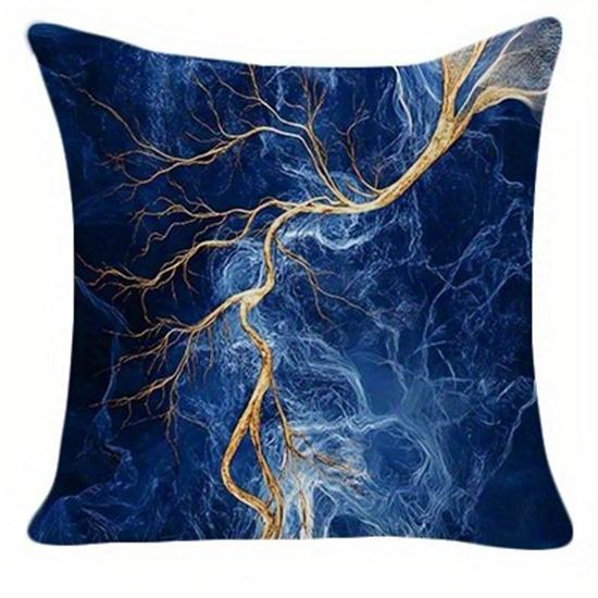 

Синяя мраморная наволочкаПодходит для дивана, автомобиля, спальни, декоративная наволочка для подушки 16x16Inch