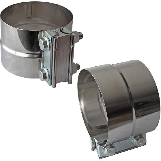 3" Inch Exhaust Clamps Stainless Steel Muffler Band Clamp for 3" Inner Diameter To 3" Outer Diameter Turbo Downpipe Tip Car System Connection (2