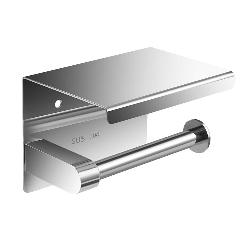 

KEGOO 304 Stainless Steel Wall-Mounted Toilet Paper Holder with Storage