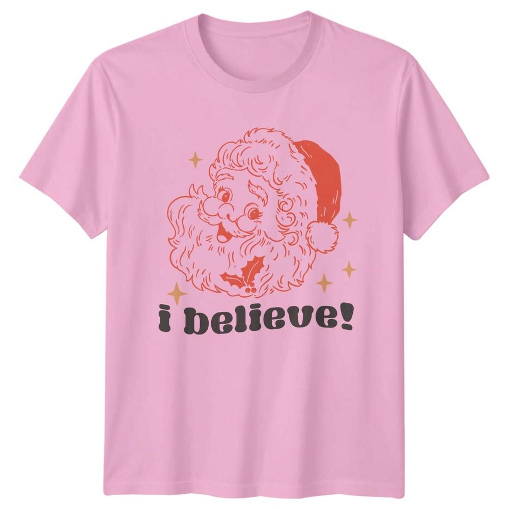 I Believe Santa Christmas Holidays Unisexs TShirt Unisexs Tee Graphic Unisex Top