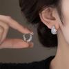 Zircon Round Simple Earrings: Stylish, Light Luxury, Versatile, High-Class Ear Accessories