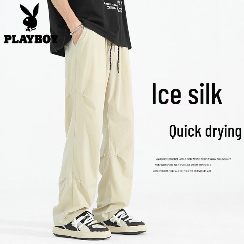 PLAYBOY Men s Ice Silk Casual Pants M