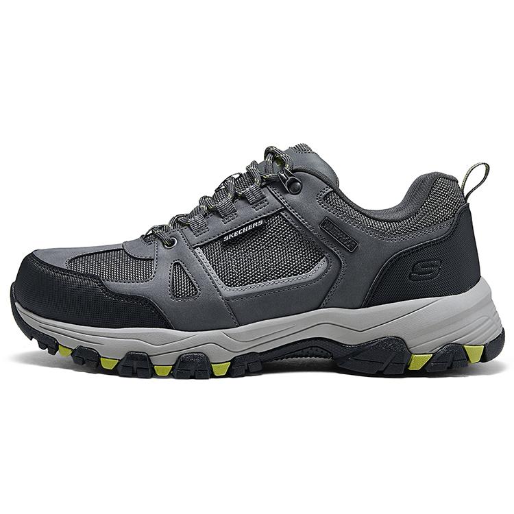 Skechers Mens USA Comfortable Fashion Breathable Supportive Rebound Low-Top Outdoor Functional Shoes Men shoes Gray Black 204937-CHAR 43
