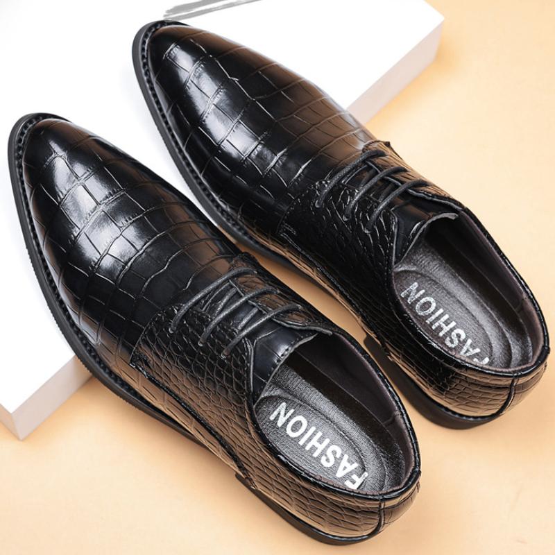Derby Shoes for Men New Leather Business Dress Shoes Casual Comfortable Formal Shoe Wear-resistant Footwear Chaussure Hommes