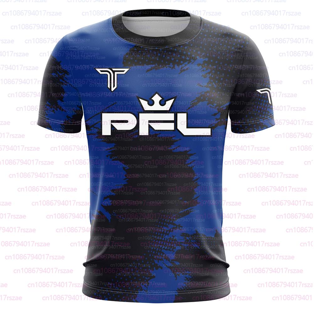 PFL Walk 2025 Boxing Jersey Men Summer Sparring MMA Uniform Clothing Outdoor Sports Short Sleeve Supporter T-Shirt Oversized Top