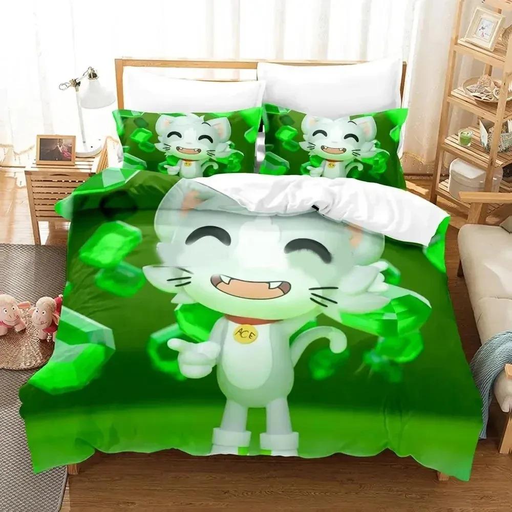 Set Biancheria da Letto Anime Acenix Stampa 3D Copripiumino Set Letto Coperta Federa Piumone King Queen Size Set Biancheria da Letto per Ragazzi Adulti