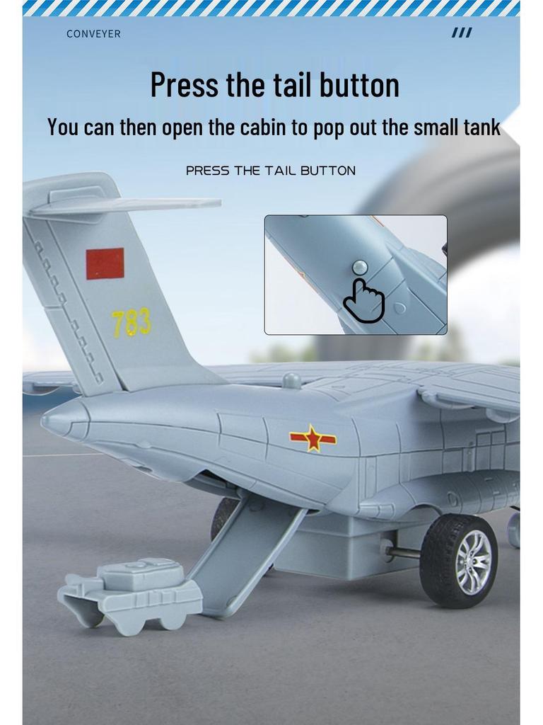 Meisheng LZ09 Sound & Light Pull-back Alloy Fighter Jet Toy for Kids