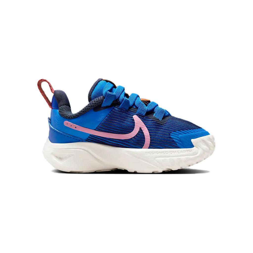 Nike Star Runner 4 Cushioning, Wear Resistant Low Top Toddler Shoes Blue Red Infant And Toddler FB7578-400