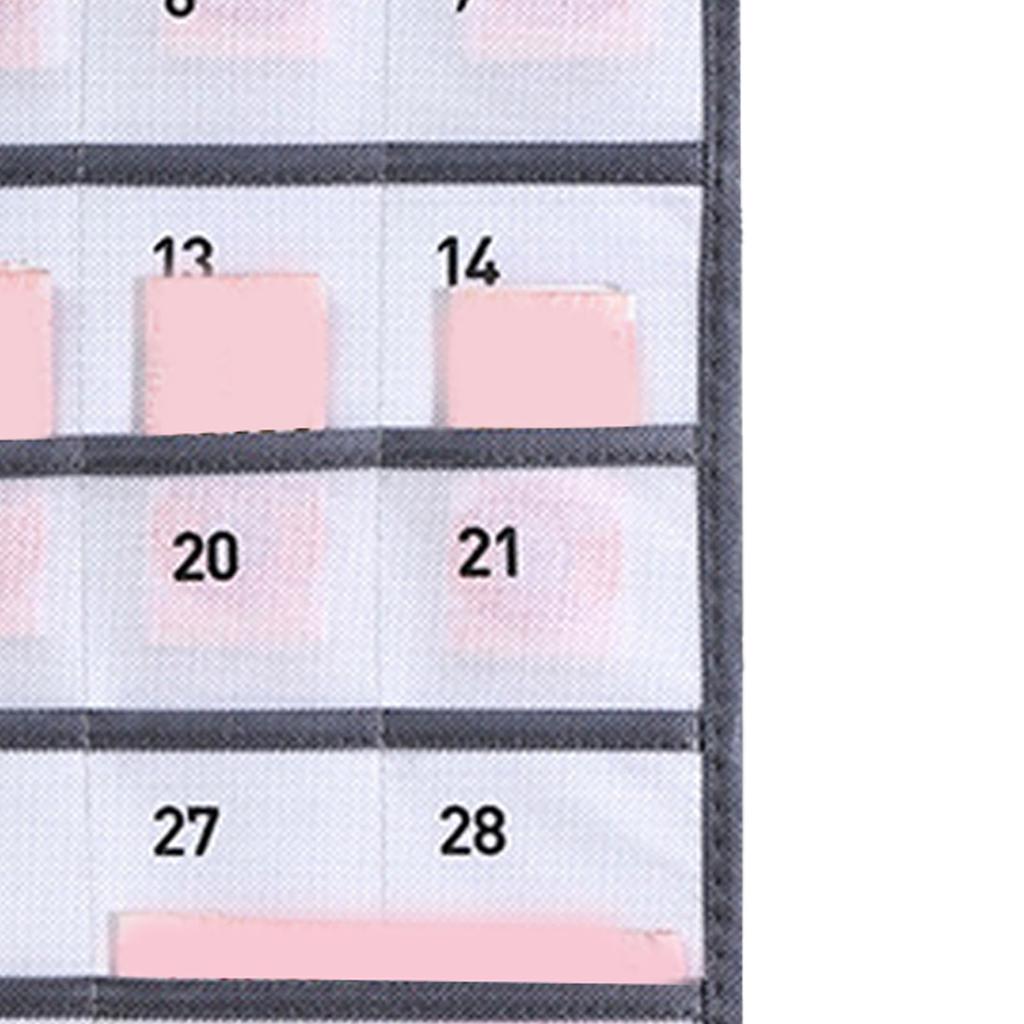 Wiszący kalendarz kieszonkowy na ścianę, kalendarz miesięczny z włókniny, torba do przechowywania do sypialni, salonu, biura