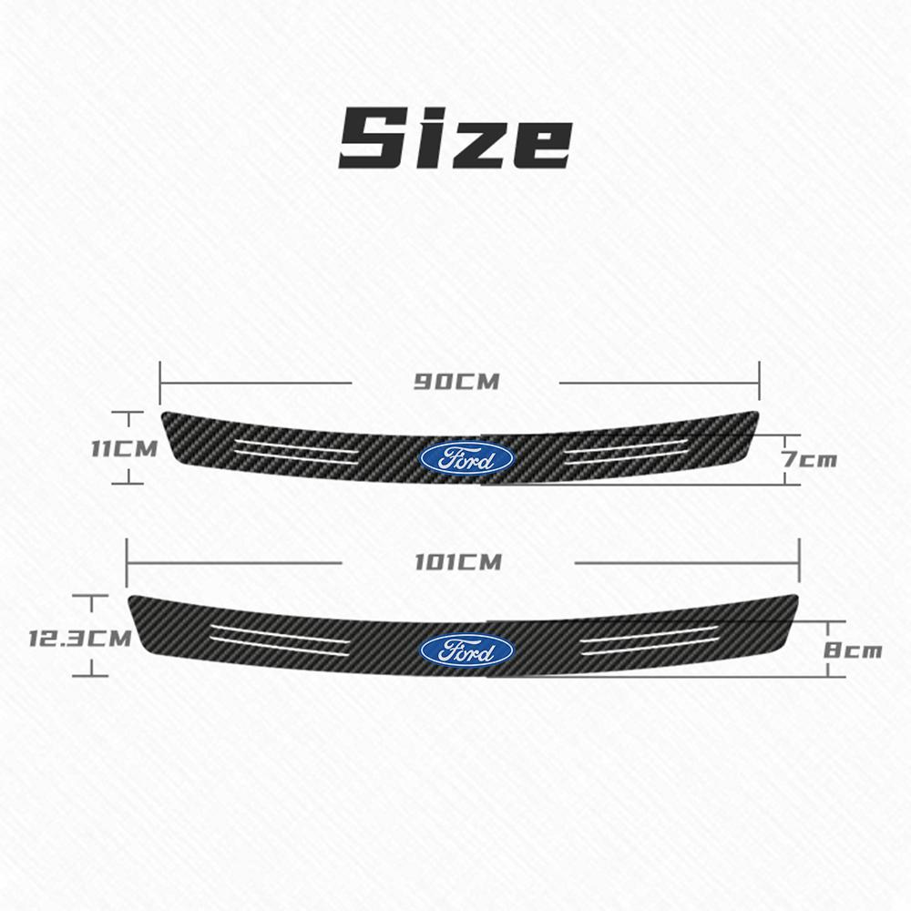 1Pcs Car Carbon Fiber Trunk Load Edges Badge Decoration Sticker For Ford Fiesta Mondeo Fusion Explorer Escape Shelby Edge Taurus
