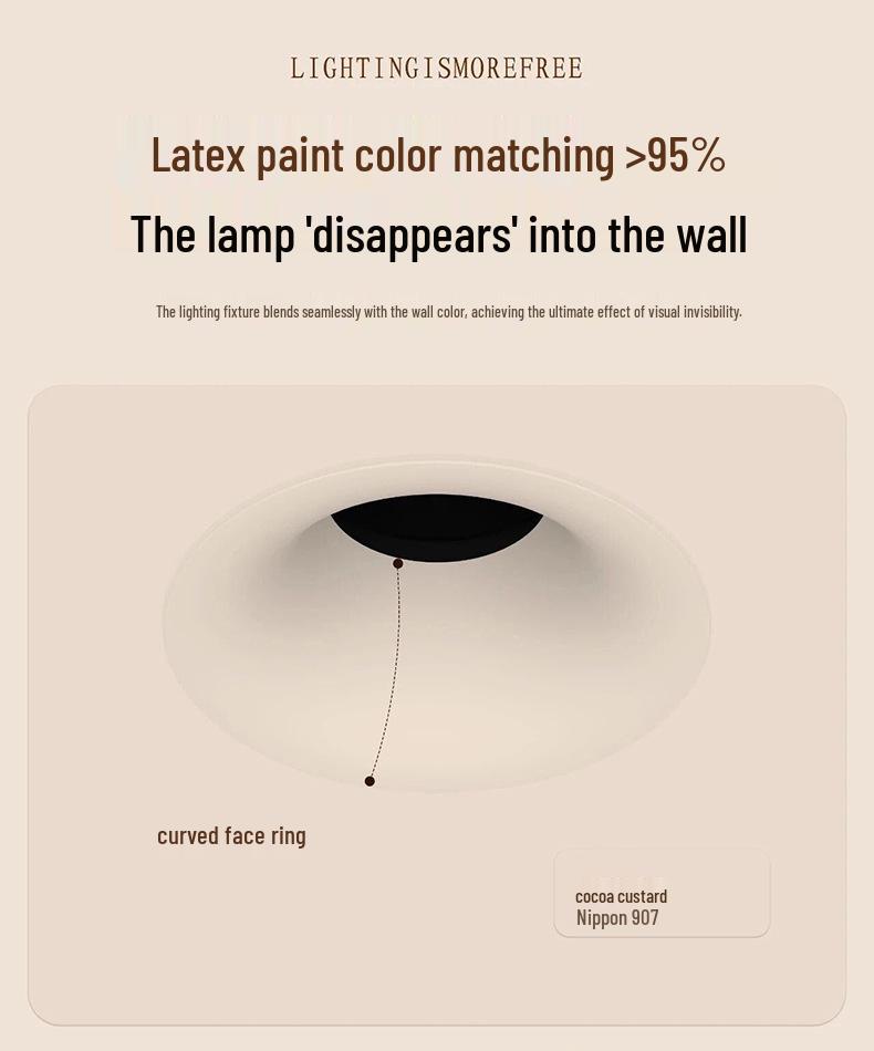 Anti-Glare Narrow Edge LED Wall Washer Spotlight for Living Rooms and Hotels