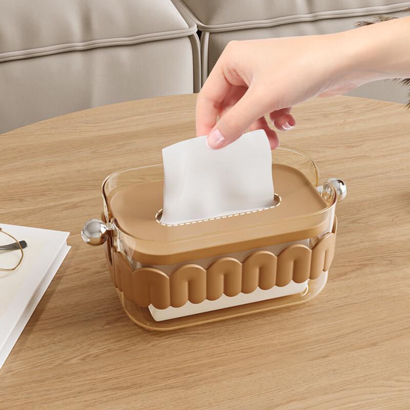 Cream Style Desktop Tissue Box