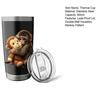 Double Wall Insulated Tumbler Cartoon Monkey Water Bottle 600ml Stainless Steel Travel Mug Portable Thermal Drink Container for Home