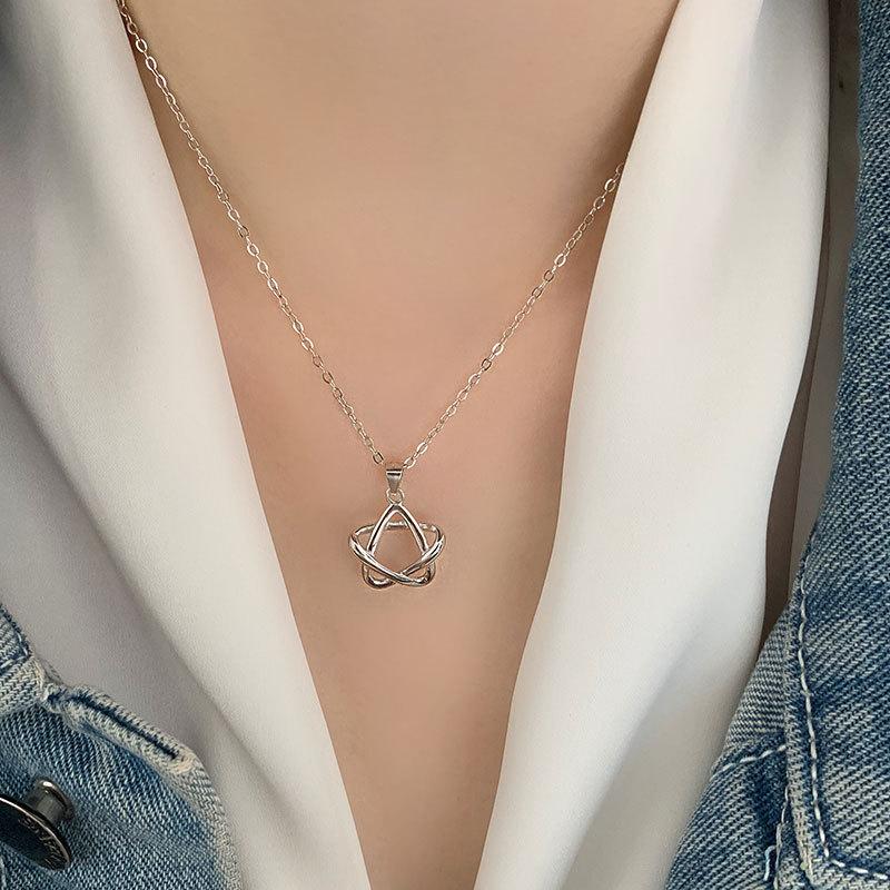 Star Necklace Simple Korean Style Collarbone Chain Versatile Fashion Star Necklace Women