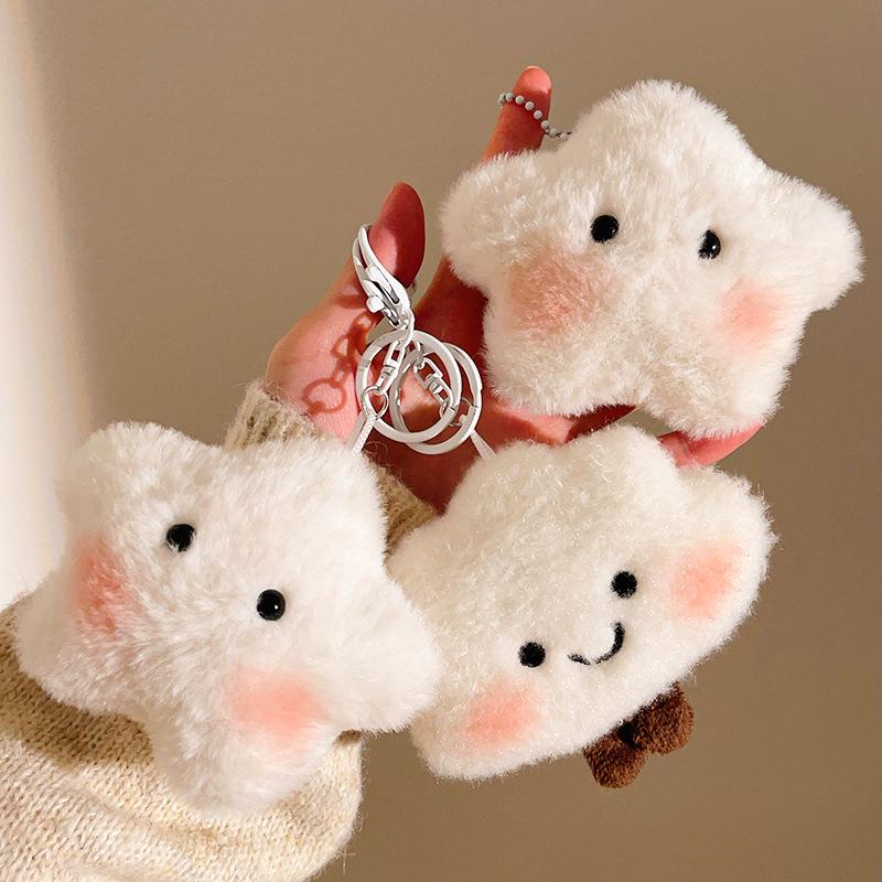 Portachiavi Ornamento Peluche Nuvola & Stella Cartone Animato Carino