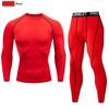 2 stücke männer Compression Sportswear Anzug GYM Enge Sport Yoga Sets Training Jogging MMA Fitness Kleidung Trainingsanzug Hosen Sporting