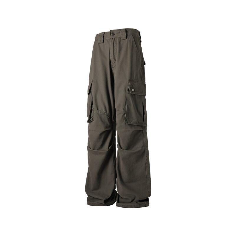 American Straight-tight Large Pocket Paratrooper Pleated Work Pants Outdoor Tactical Pants