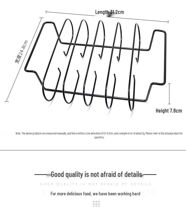 Non-Stick BBQ Grill Basket & Rib Rack for Outdoor Grilling