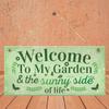 Handmade Garden Wooden Sign Wooden Door Hanging Decor Creative Welcome To My Garden Sign  Home