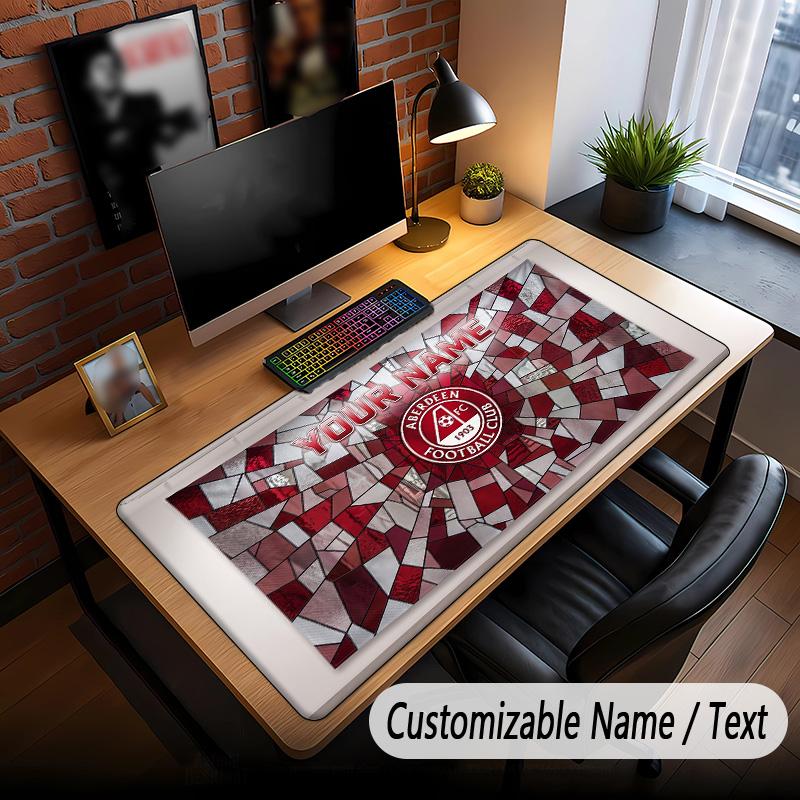 Large Mouse Pad Aberdeen FC Print Custom Name Text Desk Mat for Office Gaming