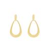 Personality Simple Glossy Metal Hollowed-out Teardrop Shape Piercing Stud Earrings for Women Korean Fashion Jewelry Accessory