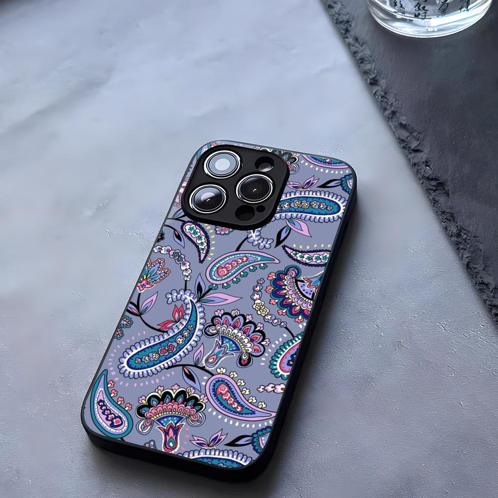 Cashew Flower Vera Bradley Phone Case Tempered Glass For IPhone 17 13 14 16 12 15 11 Pro Max Plus Mini X XR SE2020 Coque