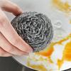 12pcs Heavy Duty Wire Steel Cleaning Ball Stainless Steel Dishwashing Balls Scrubbers Cleaner Kitchen Scrubbing Sponges Tools