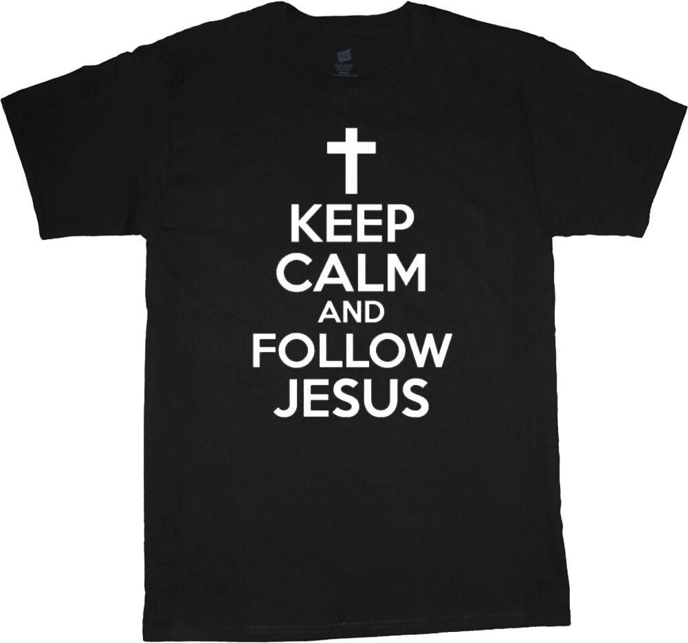 Mens Big and Tall T-shirts Graphic Tee Christian Shirt Follow Jesus Apparel XS